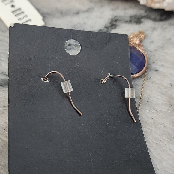 Robert Rose NWT Deep Purple Bracelet and NWT earring necklace set bundle - Picture 5 of 7